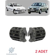 Parçamatik Renault Clio 2 Kalorifer Havalandırma Izgarası Siyah Difizör Yan Sağ, Sol (Aynı) Set (2 Adet)