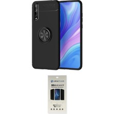 Masa Dostu Ieg™ P Smart S Kılıf Yankı Form Prime - Siyah 5d Hayalet Cam Ekran Koruyucu