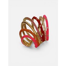 Mimoza Accessories Zirkon Tek Delik Çoklu Küpe Model
