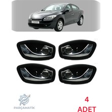 Parçamatik Fluence Megane 3 Clio 4 Kapı Iç Açma Kolu Parlak Krom Takım (4 Adet)