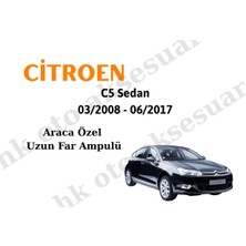MFK Citoren C5 Sedan 03/2008 - 06/2017 Araca Özel Uzun Far H1