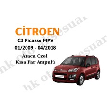 MFK Citroen C3 Picasso Mpv Kısa Far Ampulü H7
