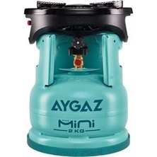 Aygaz Mini Ocak Ekstra + Tüp Siyah Renkli Taşınabilir Mutfak Deneyimi için Hafif Tasarım