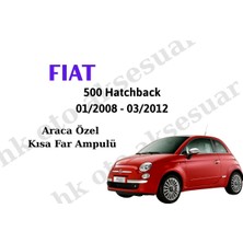 MFK Fiat 500HATCBACK 01/2008 - 03/2012 Araca Özel Kısa Far Ampulü H7