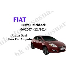 MFK Fiat Bravo Hatchback 06/2007 - 12/2014 Araca Özel Kısa Far Ampulü H7