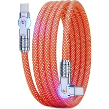 BK Teknoloji 180° Döner Başlıklı Type-C To Type-C Hızlı Data/şarj Kablosu - 2 Metre