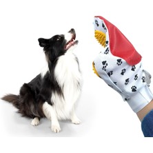 DS LLC Kedi Köpek Yıkama Tüy Açıcı Düğüm Çözücü Plastik Tımar Masaj Eldiveni El Fırçası (4