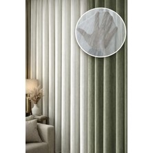 evihtiyaclarim by IOC Ağır Gramajlı Şantuklu Bambu Model Tül Perde 1/2 Seyrek Pileli Ultra Dökümlü Modern Tasarım