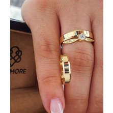 Model Alyans Nişan Yüzüğü Çift Alyans Tektaş Hediyeli