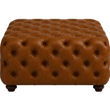 The Ivy Concept Store Noble Hıde Chester Kare Taba Deri Puf