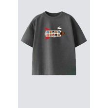 Monila Erkek Çocuk Pamuklu Bisiklet Yaka Baskılı T-Shirt
