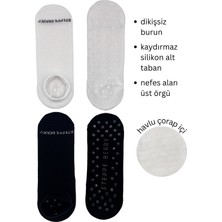 Steppe Berry 2 Çift Kadın Dikişsiz ve Kaydırmazlı Patik Pilates Yoga Çorabı