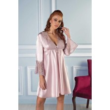 Pierre Cardin 6'lı Pudra Kaplı Midi Gecelik Sabahlık Set 6625