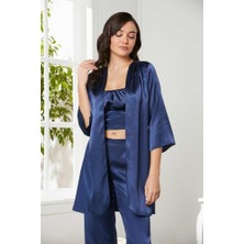 Pierre Cardin Laci Saten 3'lü Pijama Takım 2075