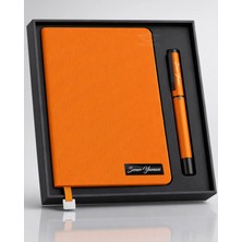 MELL & SWIPE Kişiye Özel Isim Baskılı Organizer Defter Kalem Seti Vıp Hediye Kutulu Premium Hediye
