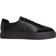 Calvin Klein Erkek Deri Bağlamalı Rahat Taban Ck Yazı Detay Siyah Sneaker HM0HM02133-0GJ