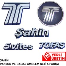 DEPAR DEP0012 Şahin Yazı ve Arma Seti 5 Parça Mavi