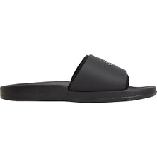 Calvin Klein Erkek Rahat Taban Deri Ck Desen Günlük Kullanım Siyah Terlik HM0HM02229-0GJ