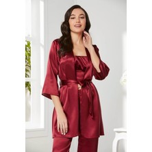 Pierre Cardin Kadife Saten 3'lü Pijama Takım 2075