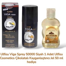 ULFİSU COSMETİCO Víga Geçiktırici Sprey 50000 - 1 Adet - Ulfisu Cosmetico Çikolatalı Kayganlaştırıcı Jel 50 ml Hediye