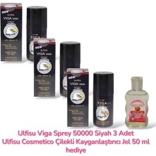 ULFİSU COSMETİCO Víga Geçiktırici Sprey 50000 - 3 Adet - Ulfisu Cosmetico Çilekli Kayganlaştırıcı Jel 50 ml Hediye