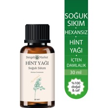 Dengeli Market Hint Yağı 30 ml | Hekzansız | Soğuk Sıkım | Pratik Kullanım | Cam Şişe | Doğal Bakım Yağı