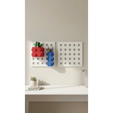 Cube Çok Amaçlı Modüler Duvar Panosu Organizer Seti - Beyaz Pano + 2 Adet Blok Kutulu