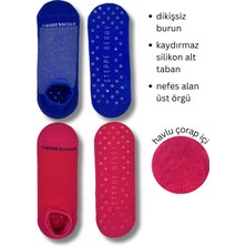 Steppe Berry 2 Çift Kadın Dikişsiz ve Kaydırmazlı Patik Pilates Yoga Çorabı