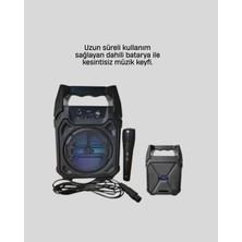 Mrt Teknik Taşınabilir 6.5” Bluetooth Hoparlör USB Tf Kart Mikrofonlu Şarjlı Sistem