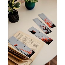 Dağ Teknoloji Uzak Doğu Sanatı Temalı Dekoratif Kitap Ayracı Seti 4’lü – Modern Baskılı Özel Tasarım Bookmark