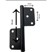 12 cm Siyah Yönsüz Cerman Menteşe