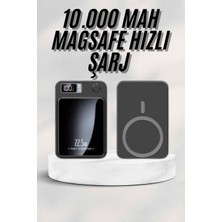 Mrt Teknik Taşınabilir Şarj Magsafe Powerbank 10.000 Mah Hızlı Şarj LED Göstergeli Kablosuz
