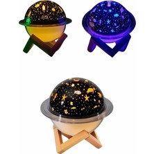 Mrt Teknik Aromaterapi Hava Nemlendirici Gece Lambası Uzay Model Satürn Oda Kokusu