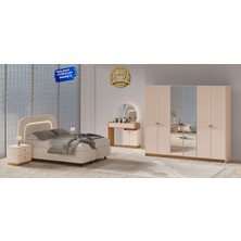 Vieva Selçuk  Yatak odası takımı 6 Kapılı Gardırop 100% Mdf– Teslimat & Kurulum Dahil