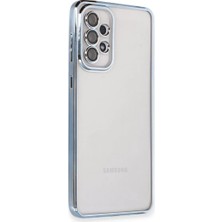Mrt Teknik Newface Samsung Galaxy A73 5g Kılıf Razer Lensli Silikon - Açık Mavi