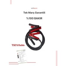 Saf Bakır (Belgeli) Akü Takviye Kablosu-2,2m