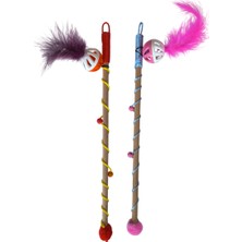 Karamel Sesli Tüylü Oltası 40-50 cm Renkli