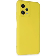 Mrt Teknik Newface Xiaomi Redmi Note 12 5g Kılıf Nano Içi Kadife Silikon - Sarı