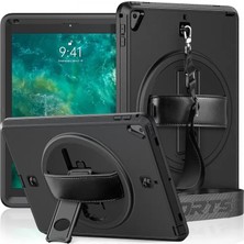 Mrt Teknik Newface Apple iPad 5 Air 9.7 Kılıf Strap-C Otterbox Tablet Kapak - Siyah