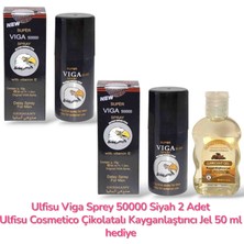ULFİSU COSMETİCO Víga Geçiktırici Sprey 50000 - 2 Adet - Ulfisu Cosmetico Çikolatalı Kayganlaştırıcı Jel 50 ml Hediye