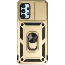 Mrt Teknik Newface Samsung Galaxy A33 5g Kılıf Pars Lens Yüzüklü Silikon - Gold