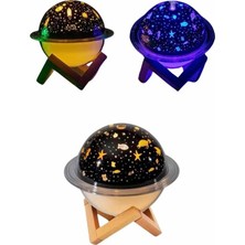 Aromaterapi Hava Nemlendirici Gece Lambası Uzay Model Satürn Oda Kokusu