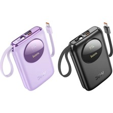 Hoco Q19 Lucky 10000MAH 30W Dijital Göstergeli Kablolu POWERBANK-(5775)
