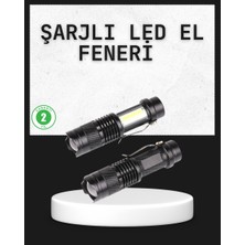 Odak Ayarlı 2000 Lümen Şarjlı LED El Feneri