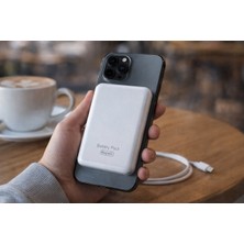 Almanara Project 5000 Mah Magsafe Uyumlu Kablosuz Powerbank iPhone Uyumlu Manyetik Şarj Kompakt Hafif Taşınabilir