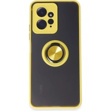Mrt Teknik Newface Xiaomi Redmi Note 12 4g Kılıf Montreal Yüzüklü Silikon Kapak - Sarı