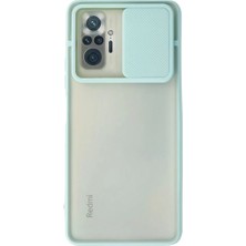 Mrt Teknik Newface Xiaomi Redmi Note 10 Pro Kılıf Palm Buzlu Kamera Sürgülü Silikon - Turkuaz