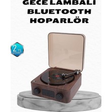 Gece Lambası Bluetooth Hoparlör Dijital Saat Çok Fonksiyonlu Su Dalgası Işıklı