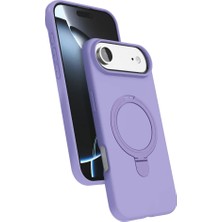 Mrt Teknik Newface Apple iPhone 17 Air Regal Magsafe Standlı Kapak - Lila