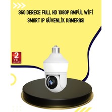1080P Görüntü Kaliteli Wi-Fi Ampul Tipi Güvenlik Kamerası